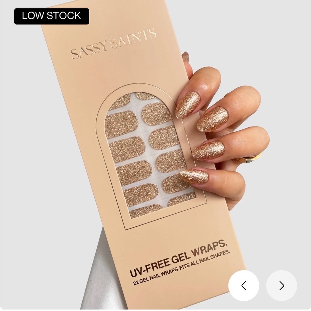 New Sassy Saints UV-Free Gel Wraps, Golden Hour